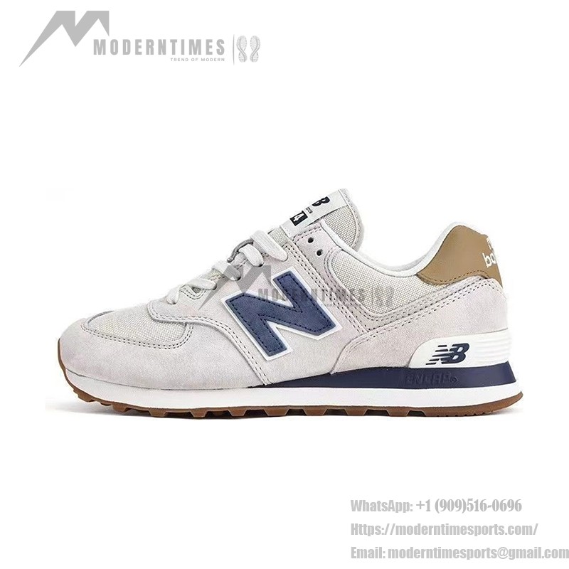 New Balance 574 ML574LGI Light Camel Navy Retro Running Shoes