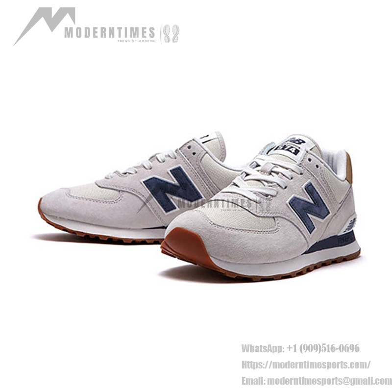 New Balance 574 ML574LGI Light Camel Navy Retro Running Shoes