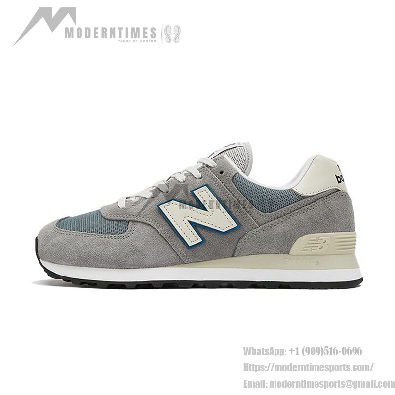 New Balance 574 ML574BA2 Grey Sky Blue Retro Running Shoes