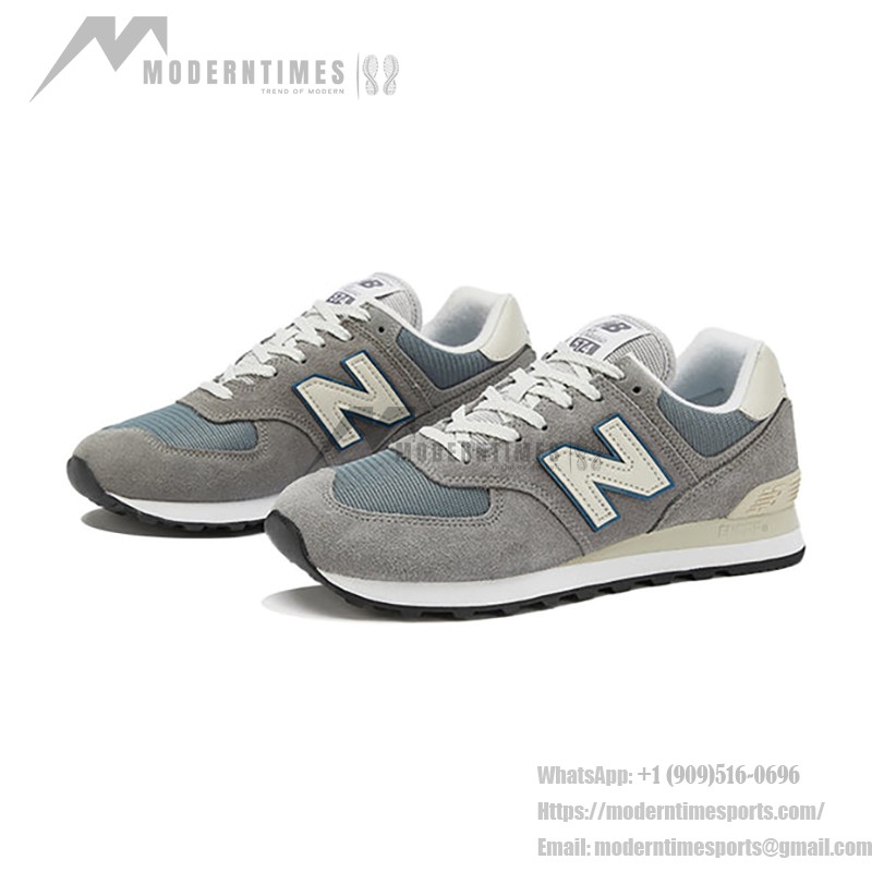 New Balance 574 ML574BA2 Grey Sky Blue Retro Running Shoes