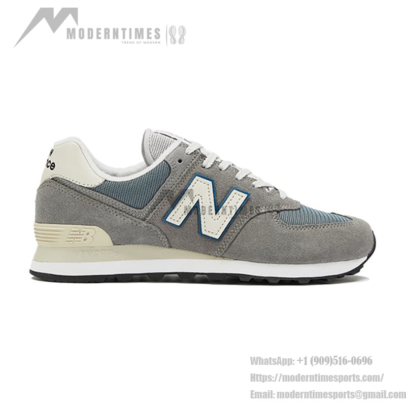 New Balance 574 ML574BA2 Grey Sky Blue Retro Running Shoes