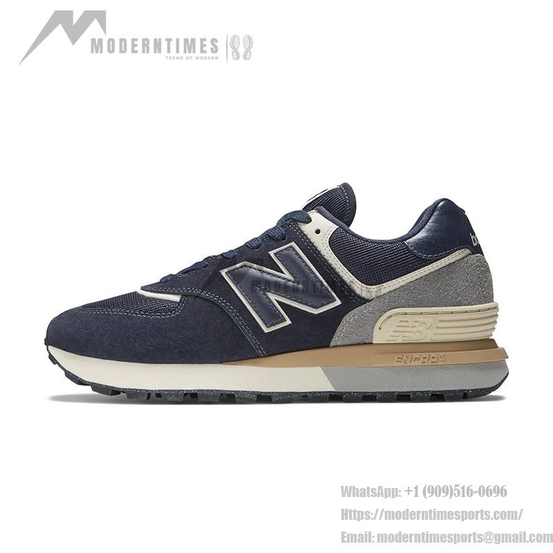 New Balance 574 Legacy U574LGBN Blue Gray Retro Running Shoes with ENCAP cushioning and sleek design