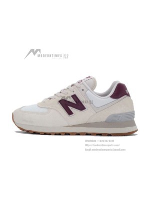 New Balance 574v2 WL574RCF Moonbeam Burgundy Retro Running Shoes | Timeless Elegance and Superior Comfort