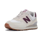 New Balance 574v2 Moonbeam Burgundy Retro Running Shoes - Classic and Comfortable