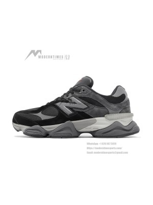 New Balance 9060 "Black Castlerock" U9060BLK Retro Sneakers – Classic Black & Grey, Premium Suede, Comfortable & Cushioned, Trendy & Versatile