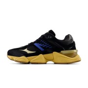 New Balance 9060 "Black Royal Gum" U9060RE レトロスニーカー – クラシックなブラック・ブルー・ゴールド, 高級スエード, 快適なクッション性, トレンド & 多用途