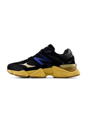 New Balance 9060 "Black Royal Gum" U9060RE 레트로 스니커즈 – 클래식 블랙, 블루 & 골드, 프리미엄 스웨이드, 편안한 쿠셔닝, 트렌디 & 다용도