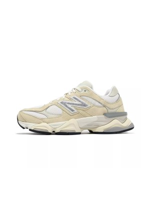 New Balance 9060 "Calcium Sea Salt" U9060WNB レトロスニーカー – クリームホワイト & グレー, 高級スエード, 快適なクッション性, トレンド & 多用途