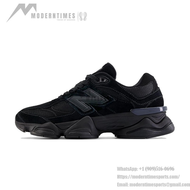 New Balance 9060 "Triple Black" U9060BPM Retro Running Shoes – Sleek and Versatile