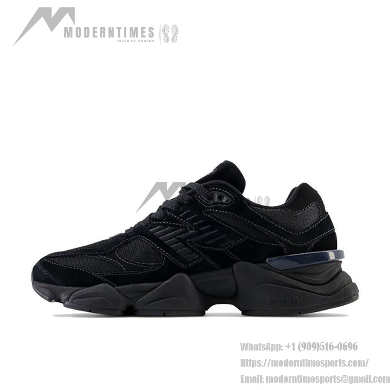 New Balance 9060 "Triple Black" U9060BPM Retro Running Shoes – Sleek and Versatile