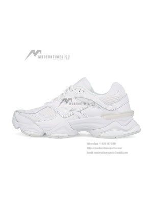 New Balance 9060 "Triple White" U9060NRJ Retro Running Shoes – Minimalist & Stylish Dad Sneakers