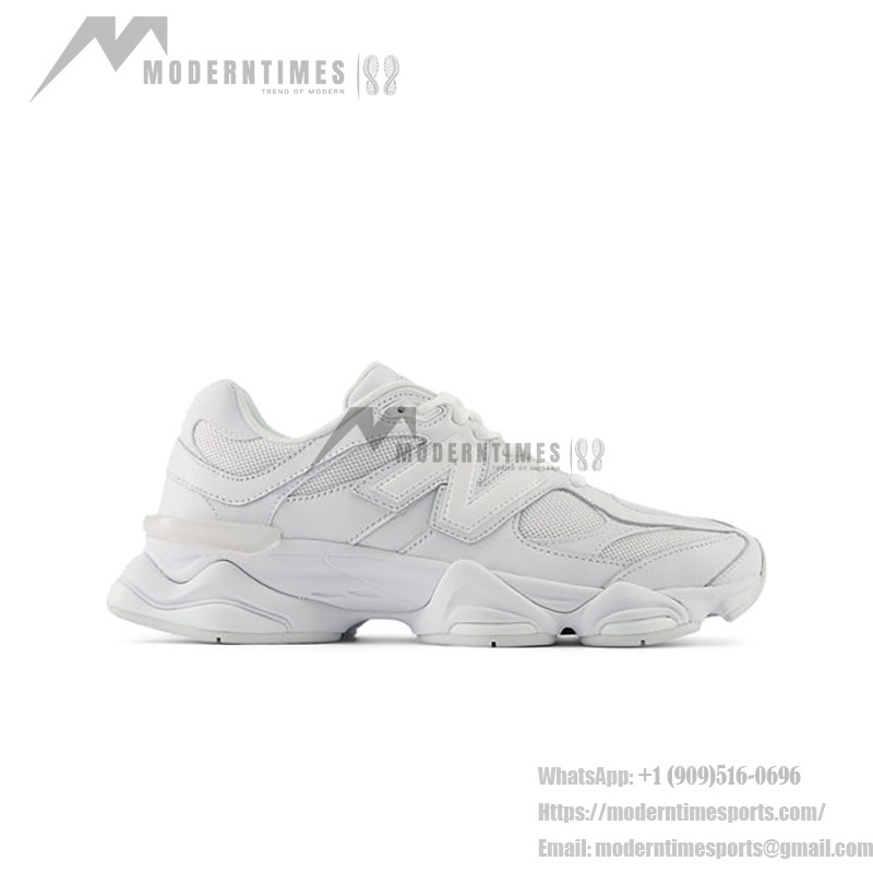 New Balance 9060 "Triple White" U9060NRJ 레트로 러닝화 – 미니멀하고 세련된 스타일