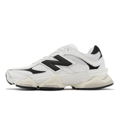 New Balance 9060 White and Black Sneakers U9060AAB, Stylish Casual Running Shoes, Comfortable and Durable, Perfect for Everyday Wear