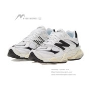 New Balance 9060 White and Black Sneakers U9060AAB, Stylish Casual Running Shoes, Comfortable and Durable, Perfect for Everyday Wear