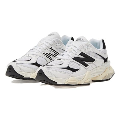 New Balance 9060 White and Black Sneakers U9060AAB, Stylish Casual Running Shoes, Comfortable and Durable, Perfect for Everyday Wear