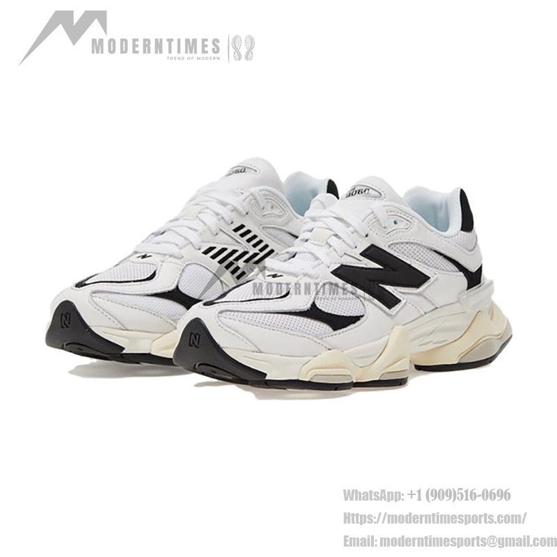 New Balance 9060 White and Black Sneakers U9060AAB side view