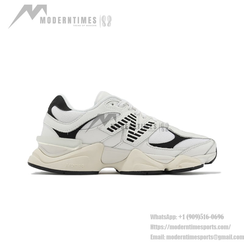 New Balance 9060 White and Black Sneakers U9060AAB side view