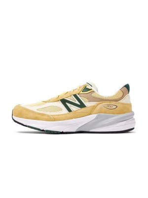 New Balance 990V6 Made in USA Yellow Green M990TE6 – Premium Suede & Mesh Sneakers for Comfort and Style