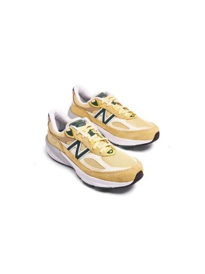 New Balance 990V6 Made in USA Yellow Green M990TE6 – Premium Suede & Mesh Sneakers for Comfort and Style