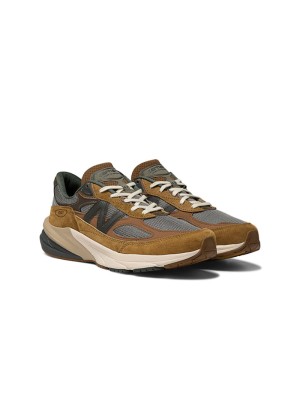 New Balance 990V6 x Carhartt WIP Khaki M990CH6 – 프리미엄 스웨이드 & 메쉬 스니커즈 (카키)