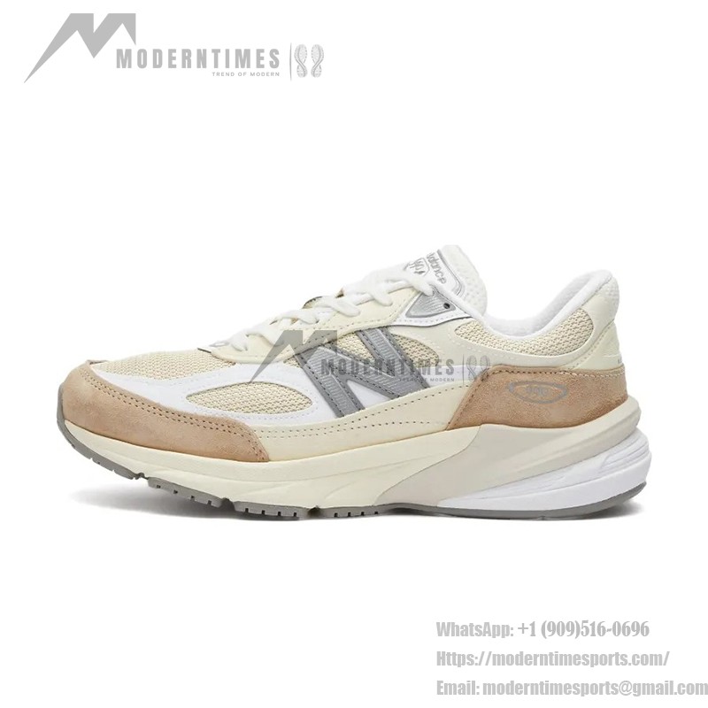 New Balance 990v6 Made in USA Cream M990SS6 – Premium Suede and Mesh Sneakers in Cream