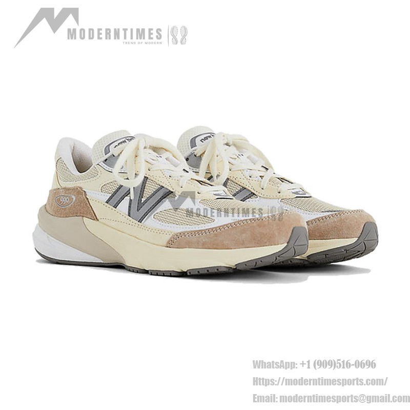 New Balance 990v6 Made in USA Cream M990SS6 – Premium Suede and Mesh Sneakers in Cream