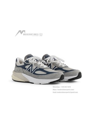 New Balance 990v6 Made in USA Grey Navy U990TC6 – Premium Suede & Mesh Sneakers for Comfort and Style