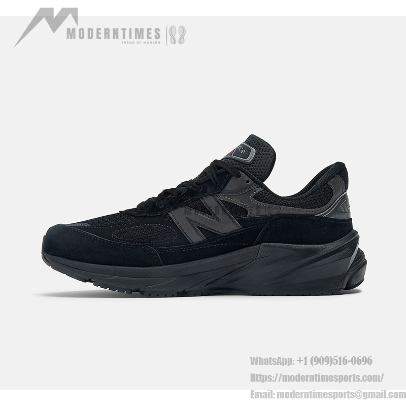 New Balance 990v6 Made in USA Triple Black U990BB6 – Premium Suede and Mesh Sneakers in Triple Black