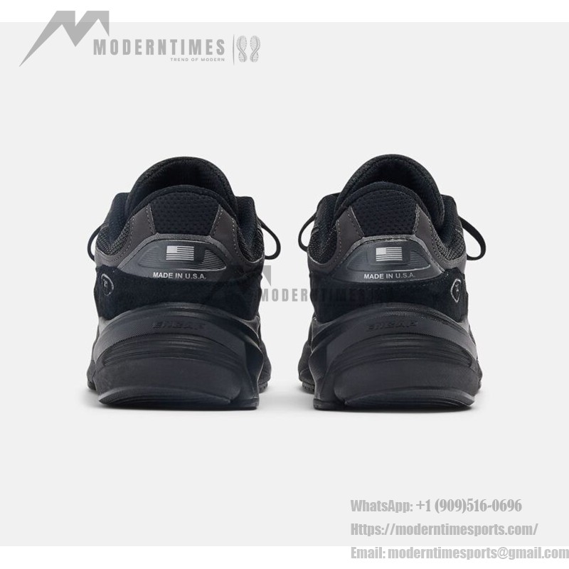 New Balance 990v6 Made in USA Triple Black U990BB6 – Premium Suede and Mesh Sneakers in Triple Black