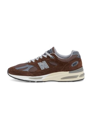 New Balance 991v2 Made in England Pinecone U991BR2 – Premium Suede & Mesh Sneakers for Comfort and Retro Style