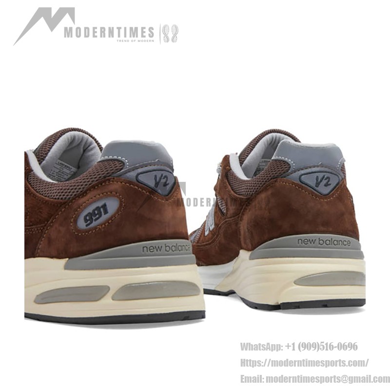 New Balance 991v2 Made in England Pinecone U991BR2 – プレミアムスエード＆メッシュスニーカーで快適さとレトロなスタイル