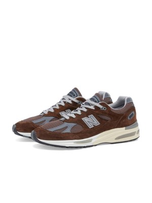 New Balance 991v2 Made in England Pinecone U991BR2 – Premium Suede & Mesh Sneakers for Comfort and Retro Style