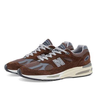 New Balance 991v2 Made in England Pinecone U991BR2 – Premium Suede & Mesh Sneaker für Komfort und Retro-Stil