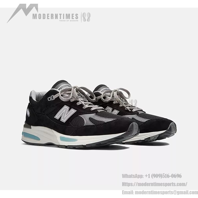 New Balance 991v2 Made in UK Black Grey U991BK2 – Premium Suede & Mesh Sneakers for Comfort and Style