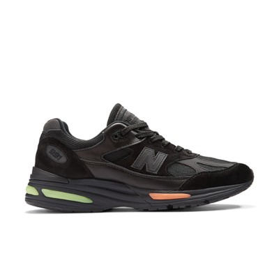 New Balance 991v2 Made in UK London Marathon U991LD2 – Schwarze Suede & Mesh Sneaker für Stil und Komfort