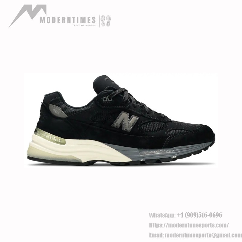 New Balance M992BL Black Sneakers – NB992 Series Lifestyle Shoe New Balance M992BL Black Sneakers Front View – Unisex NB992 Running Shoes