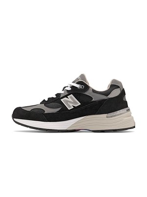 New Balance 992 Made in USA M992EB – Premium Black Suede & Mesh Sneakers for Comfort and Durability