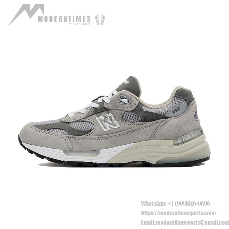 New Balance 992 Made in USA M992GR – Premium graue Suede & Mesh Sneaker für Komfort