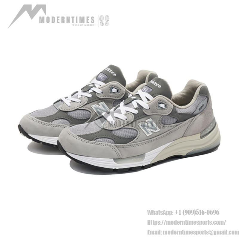 New Balance 992 Made in USA M992GR – Premium Grey Suede & Mesh Sneakers for Comfort