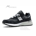 New Balance M992GG Navy Blue and Dark Grey Sneakers Front View