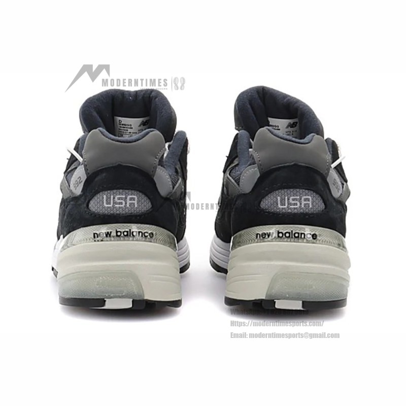 New Balance M992GG Navy Blue and Dark Grey Sneakers Front View