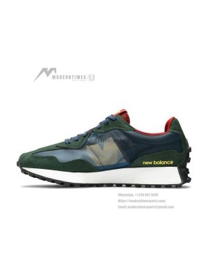 New Balance 327 MS327ASO Green Multi-Color Retro Sneakers | Unisex Casual Running Shoes