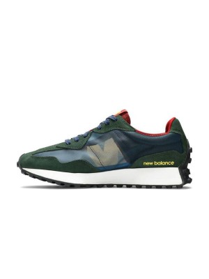 New Balance 327 MS327ASO グリーン マルチカラー レトロ スニーカー | ユニセックス カジュアル ランニングシューズ