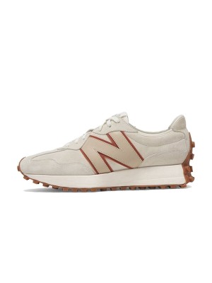 New Balance 327 Bandier x Move Her World WS327SA ベージュスエード レトロ スニーカー | ユニセックス カジュアル ランニングシューズ