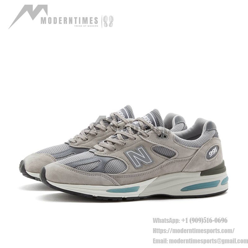 New Balance 991v2 Made in UK U991GL2 – プレミアムグレーのスエード＆メッシュスニーカーで快適さ