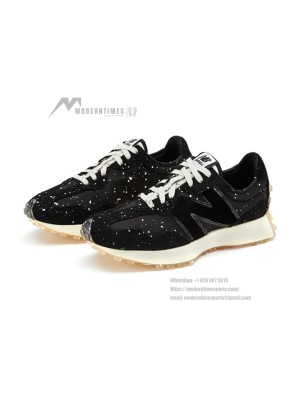 New Balance 327 Joshua Vides x 327 Black Splatter MS327JSV Retro Sneakers | Unisex Casual Running Shoes