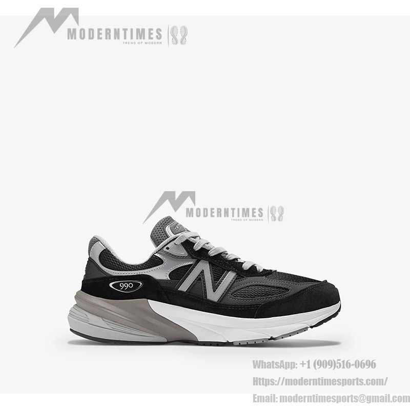 New Balance 990v6 Made in USA Black & Grey M990BK6 – Premium Suede & Mesh Sneakers for Comfort and Style