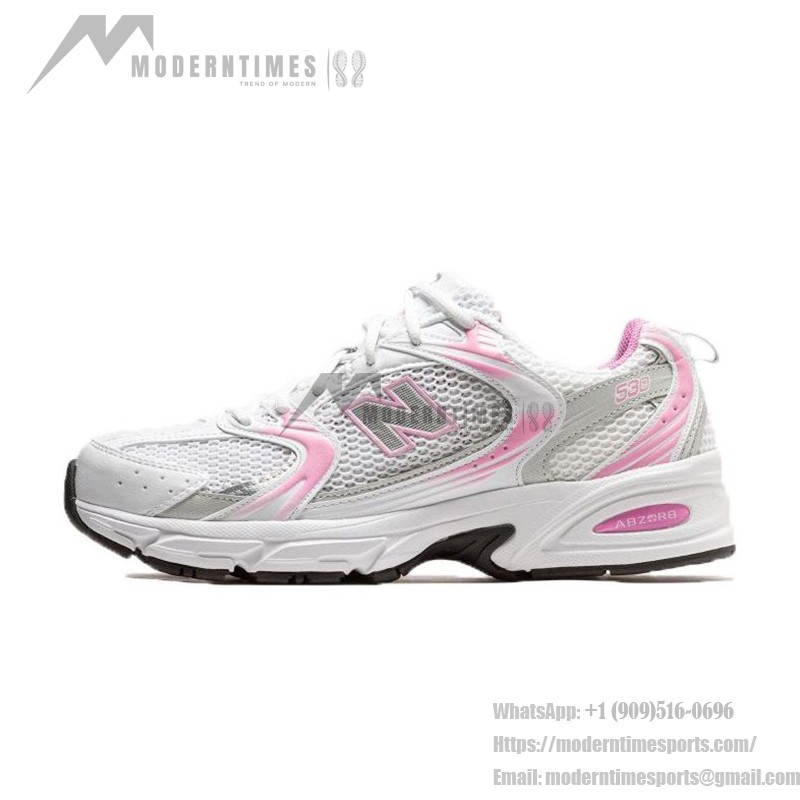 New Balance 530 MR530BC Pink Retro Running Shoes with ABZORB Cushioning and Mesh Upper