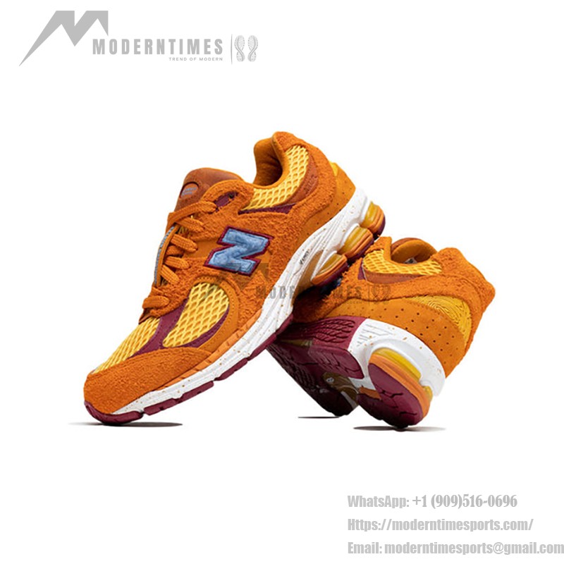 New Balance Salehe Bembury x 2002R 'Peace Be The Journey' ML2002R1 – Orange and Yellow Suede Mesh Sneaker Design