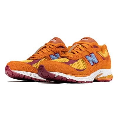 New Balance Salehe Bembury x 2002R 'Peace Be The Journey' ML2002R1 – Bold Orange & Yellow Suede Mesh Sneakers